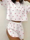 SC Fashion Printed Short Sleeve Two Piece Shorts Set GMYS-WL8335