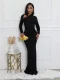 SC Solid Color Long Sleeve Slim Maxi Dress SFY-2824