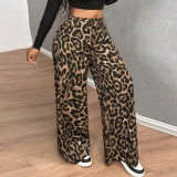SC Leopard Printed Loose Casual Pants GNZD-60353PBZ