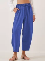 SC Plus Size Solid Color Loose Casual Pants GMYS-LWZ8152
