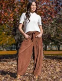 SC Corduroy Solid Color Loose Pants GMYS-LWZ8307