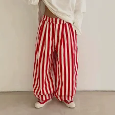 SC Stripe Loose Wide Leg Pants LSD-3082