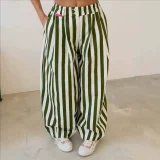 SC Stripe Loose Wide Leg Pants LSD-3082