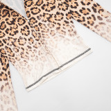 SC Leopard Printed Long Sleeve Two Piece Pants Set GDSF-J26ST446