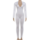 SC Sexy Backless Long Sleeve Bandage Jumpsuit XEF-K6Q19675A