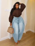 SC Casual Curved-Leg Jeans SH-391657