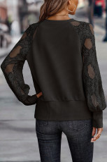SC Plus Size V Neck Lace Long Sleeve T Shirt GMYS-LWZ0091