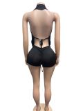 SC Halterneck Backless Tie Up Romper GFCF-1612
