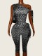 SC Slash Shoulder Leopard Printed Jumpsuit GAXB-W589JP