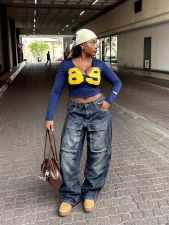 SC Plus Size Washed Straight Jeans GYLN-6240