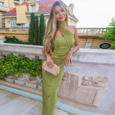 SC Solid Color Sleeveless Maxi Dress GAXB-W475DS