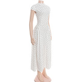 SC Polka Dot Printed Sleeveless Maxi Dress GAXB-A725DS