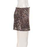 SC Leopard Printed Mini Skirt GPKJ-MR52555