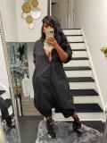 SC Plus Size Casual Loose Long Sleeve Wide Leg Jumpsuit BMF-2821