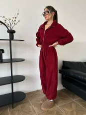 SC Long Sleeve Solid Color Jumpsuit YMZY-56156