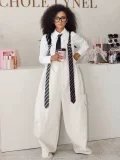 SC Loose Casual Wide Leg Overalls Jumpsuit ZSD-0790