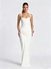 SC Square Neck Sleeveless Maxi Dress GMYU-10227