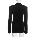 SC Solid Color Deep V Neck Two Piece Skirts Set GSZM-C26ST425