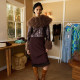SC Long Sleeve Fur Neck Patchwork Leather Coats XEF-K6C14989A