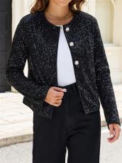 SC Solid Color Sequin Coats GYLY-10837