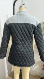 SC Plus Size Long Sleeve Patchwork Contrast Color Coats GQLK-6413