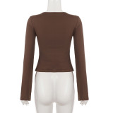 SC V Neck Long Sleeve T Shirt GPKJ-MR51752