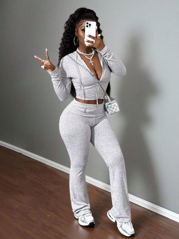 SC Knits Long Sleeve Sweatshirt Two Piece Pants Set GHYX-TJY8125