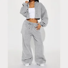SC Long Sleeve Sport Sweatshirt Two Piece Pants Set YMZY-0616