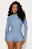 SC Long Sleeve Solid Color Sport Romper GKYS-2570