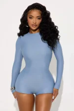 SC Long Sleeve Solid Color Sport Romper GKYS-2570