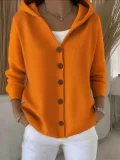 SC Plus Size Solid Color Knits Hooded Sweater Coats GSXL-BH3060