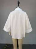 SC Solid Color Lapel Loose Shirt GCNE-73168