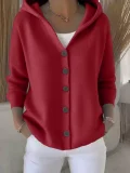 SC Plus Size Solid Color Knits Hooded Sweater Coats GSXL-BH3060