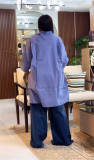 SC Stripe Long Sleeve Loose Shirt GCNE-72493
