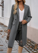 SC Long Sleeve Lapel Long Coat GSXL-HD9946