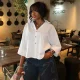 SC Solid Color Lapel Loose Shirt GCNE-73168