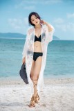 Women Romantic Chiffon Kimono Summer Lace Beach Holiday Cardigan Wrap Long Blouse