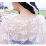 White Lace Dress 2019 Sexy Summer Half Sleeve Dresses Plus Size Bohemian Beach Party Sundress Casual Loose 