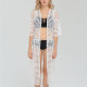2019 New Fashion Women's Chiffon Kimono Cardigan Lace Long Maxi Beach Dress Bikini Covers Up Kaftan Ladies Summer Long Dress
