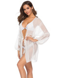 2019 Bohemian floating point Chiffon Shirt Women Long Cardigan Vintage Summer Beach Kimono Femininas Blouse