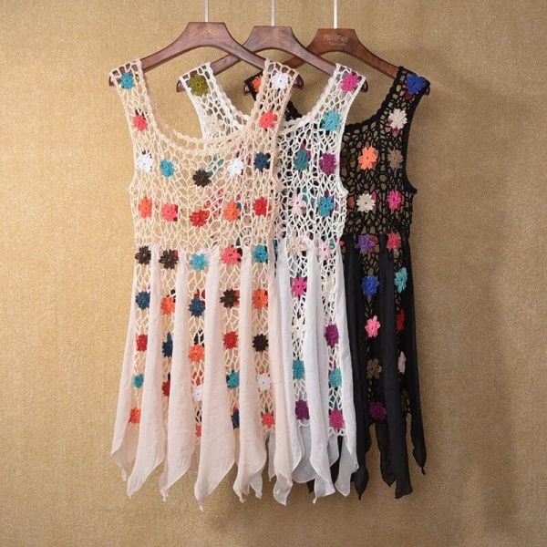Sexy women hollow out beach cover up crochet bikini cover ups cover-ups bathing suit swimwear dress swimsuit