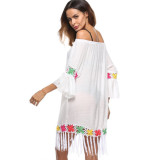 manufacturers Handmade Crochet Embroidered Ladies Blouse for Beach with tassel