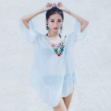 Women Custom Summer Cotton Beach Dress summer ladies dress