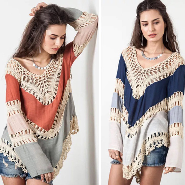 2019 New Design Women Beach Cover Up Bathing Suits Swimwear Bikini Crochet Dress 