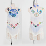 White girls dress beach wear woman's cover up beach dresses 