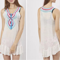 Women Sleeveless Blouse Summer Tops Hand Crochet Up Backless Open Back Patchwork Blouse Shirt Camisa