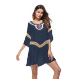 2019 hot sale summer lady beach bikini blouse dress