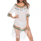  Women's hand crochet beach Sexy Women blouse dress 