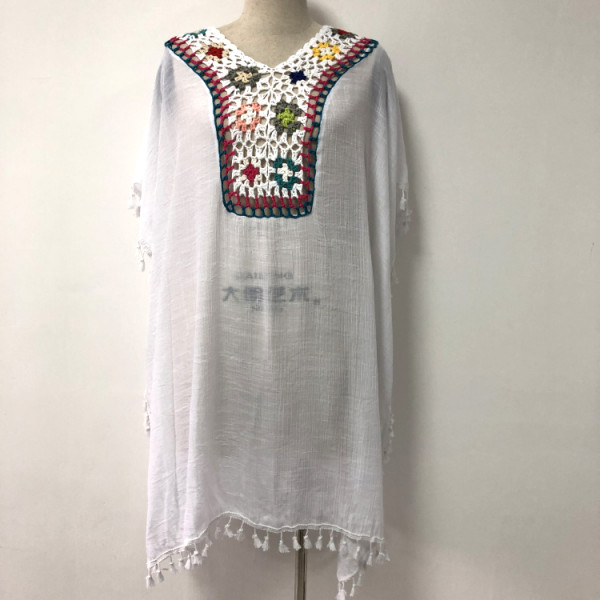 Women Tropical Bathing Suit Crochet Bikini Cover Up Swimwear Summer Beach Dress 