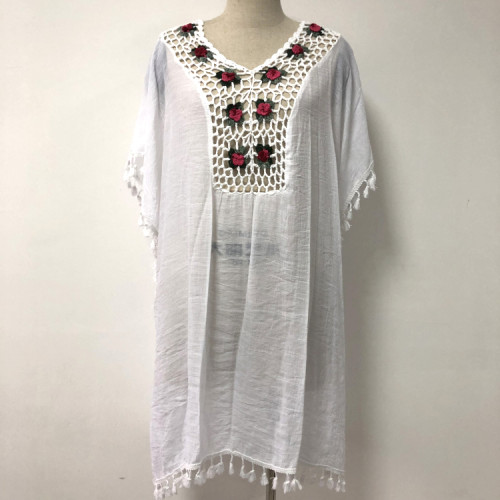 2019 New Beach Cover Up White Lace Swimsuit cover up Summer Crochet Beachwear Bathing suit cover ups Beach Dress